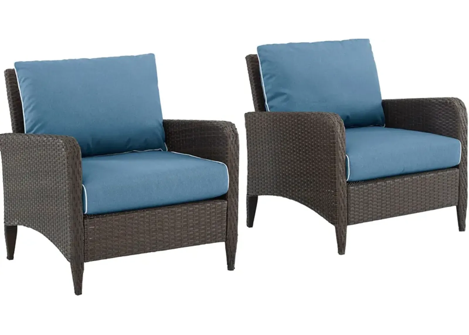 Corona Set of 2 Outdoor Chairs - Blue