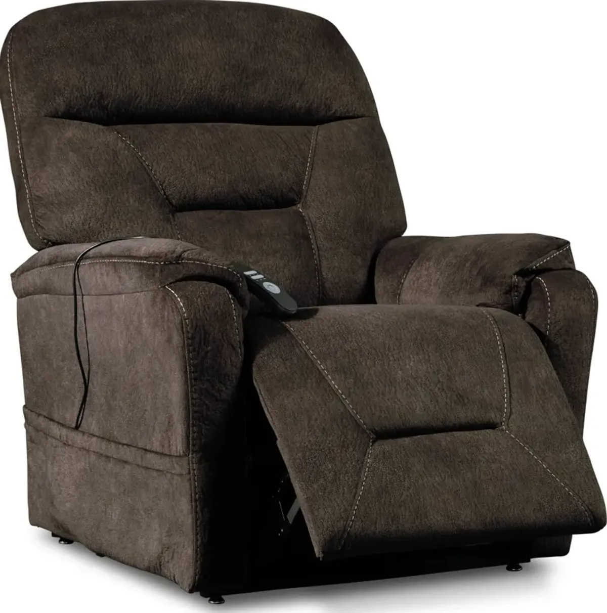 Hank Power Lift Heated Massage Recliner - Bark