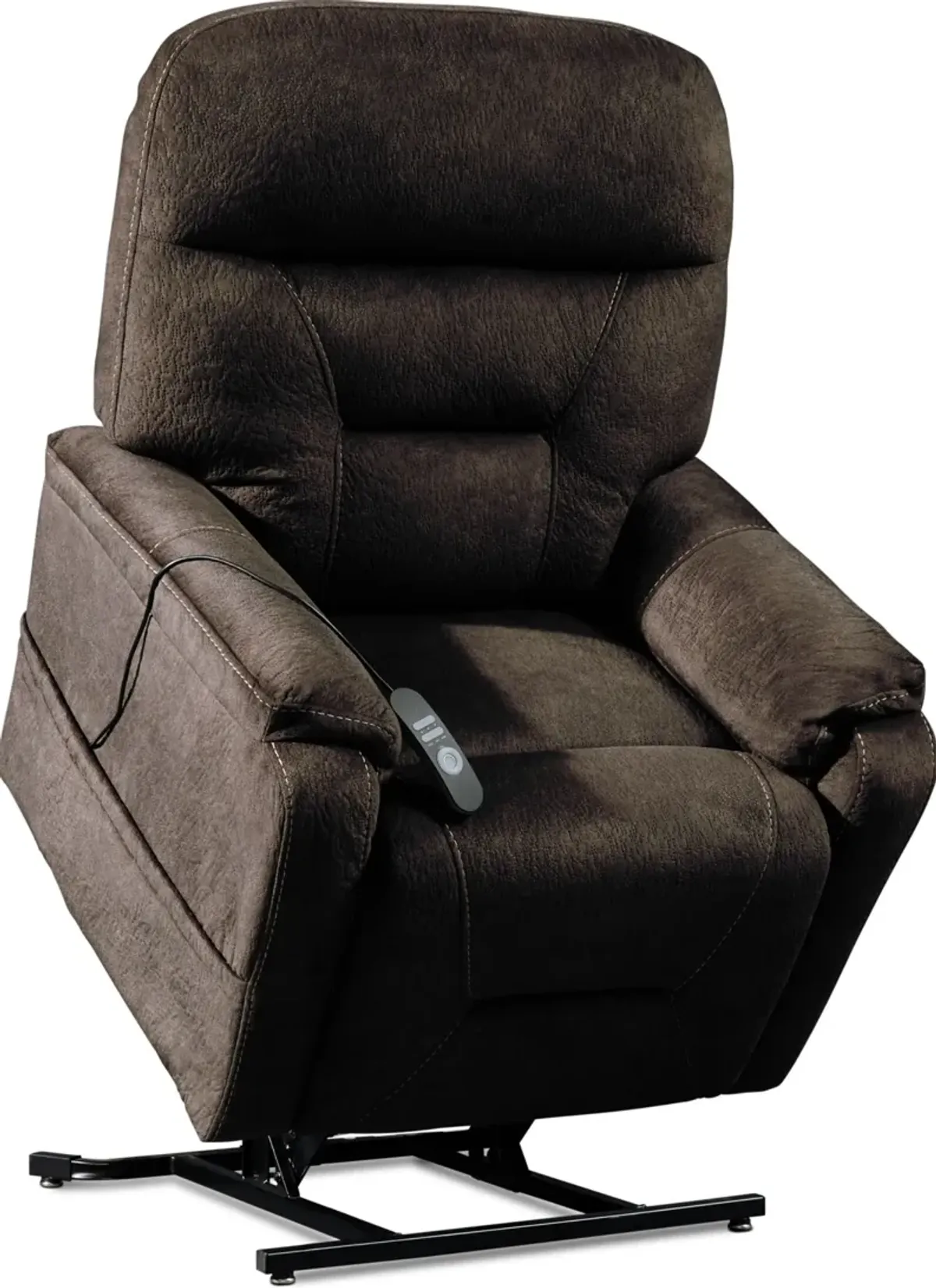 Hank Power Lift Heated Massage Recliner - Bark