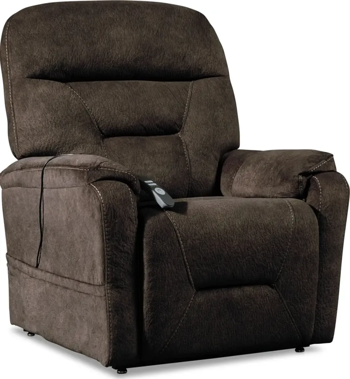 Hank Power Lift Heated Massage Recliner - Bark