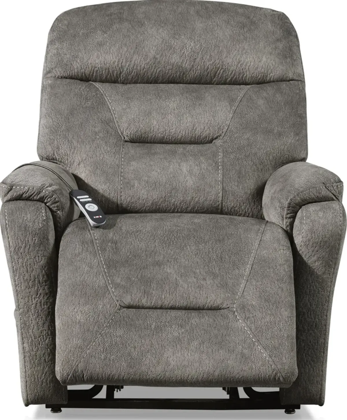 Hank Power Lift Heated Massage Recliner - Steel