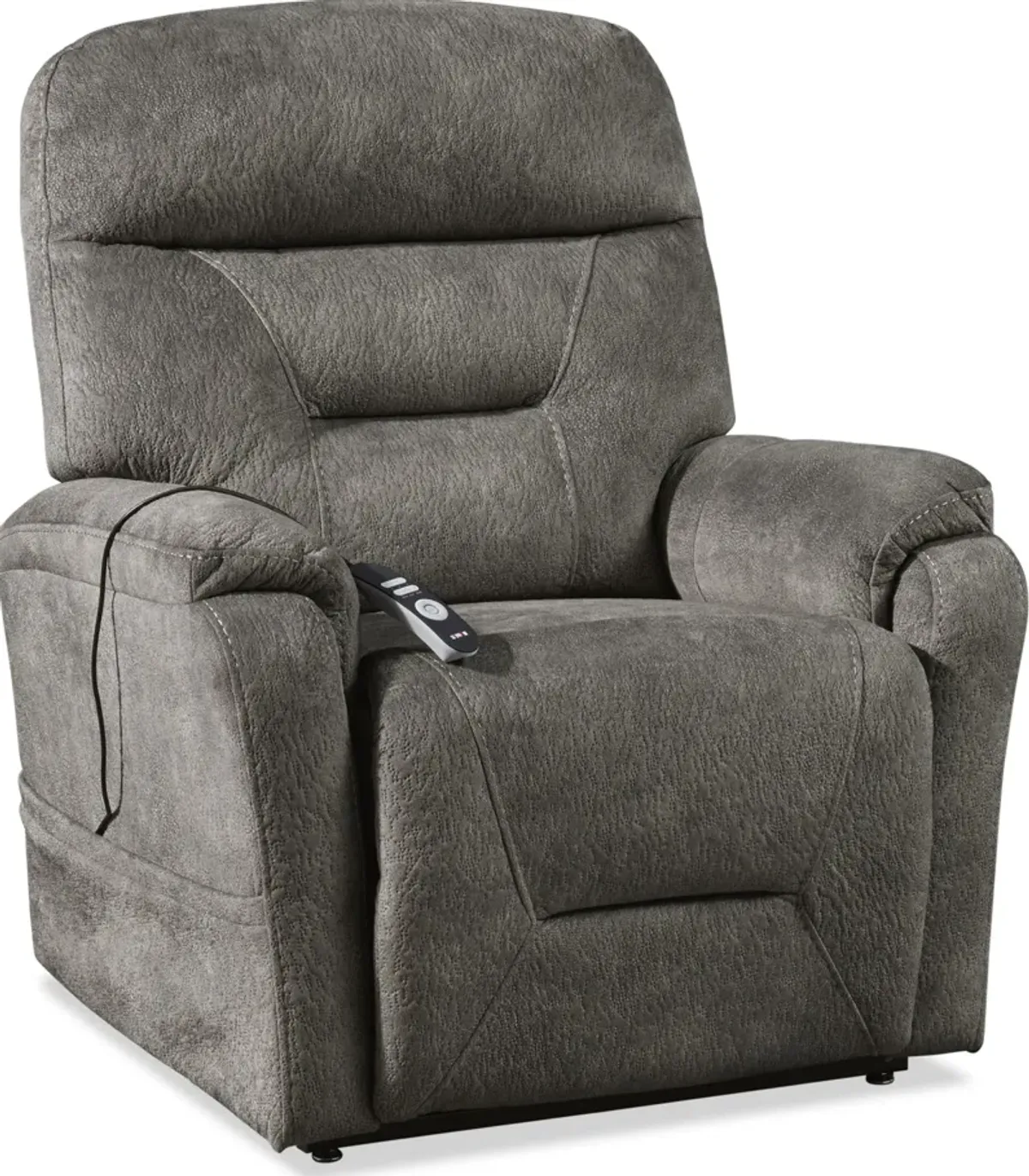 Hank Power Lift Heated Massage Recliner - Steel