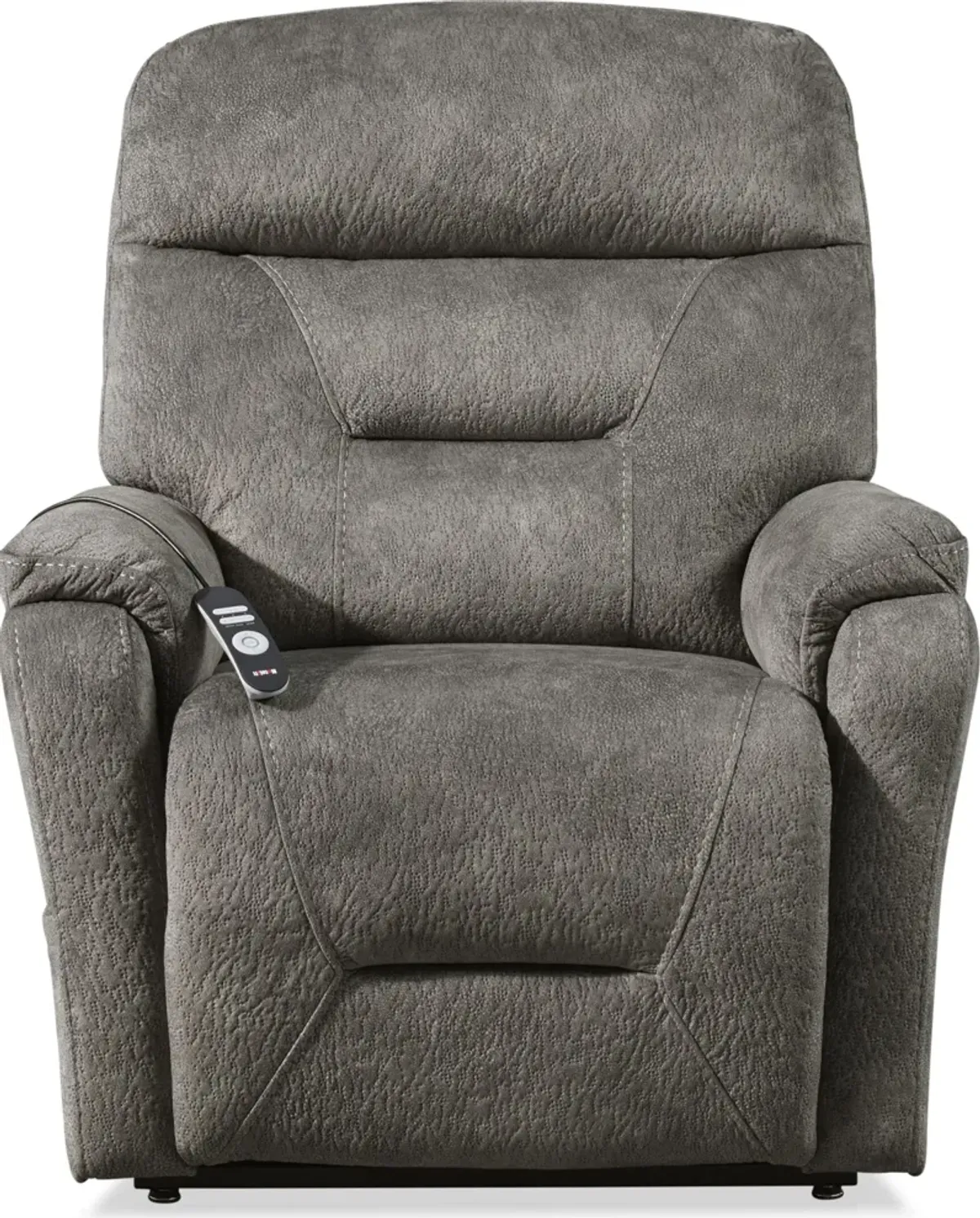 Hank Power Lift Heated Massage Recliner - Steel