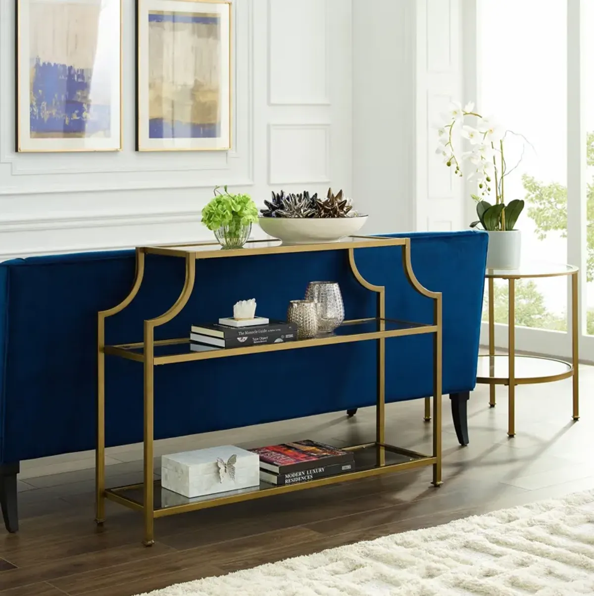 Shea Console Table - Gold