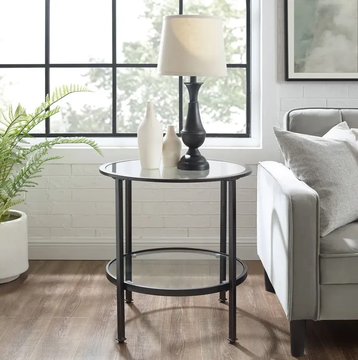 Shea End Table - Bronze