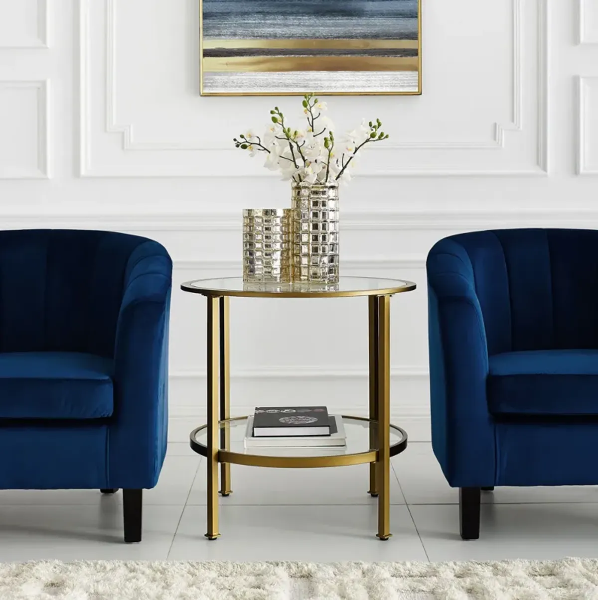 Shea End Table - Gold