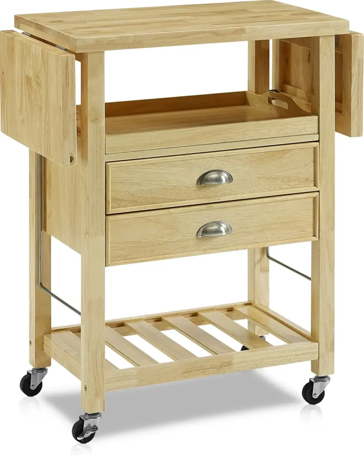 Nell Drop-Leaf Kitchen Cart - Natural