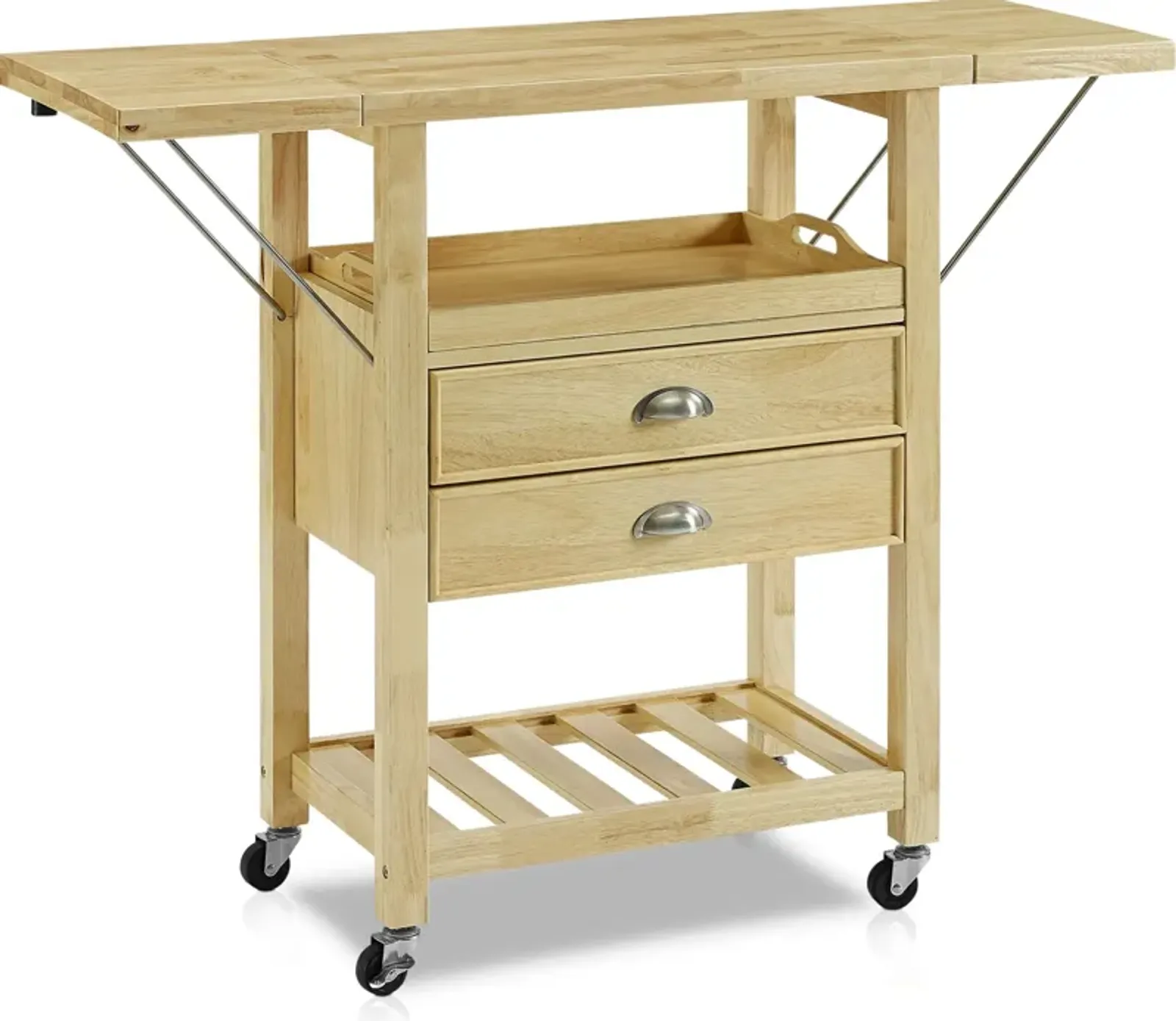 Nell Drop-Leaf Kitchen Cart - Natural