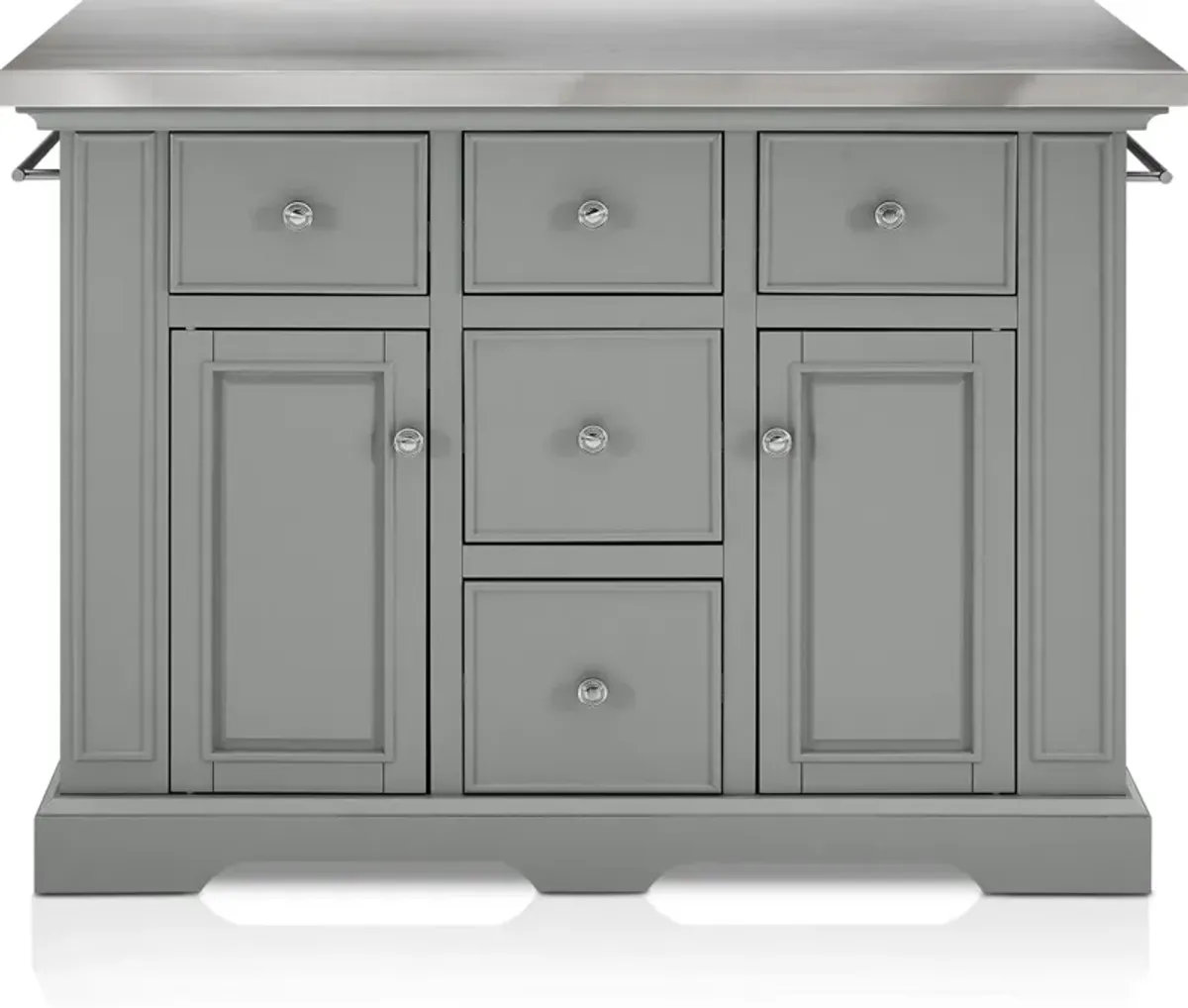 Wells Kitchen Island - Gray