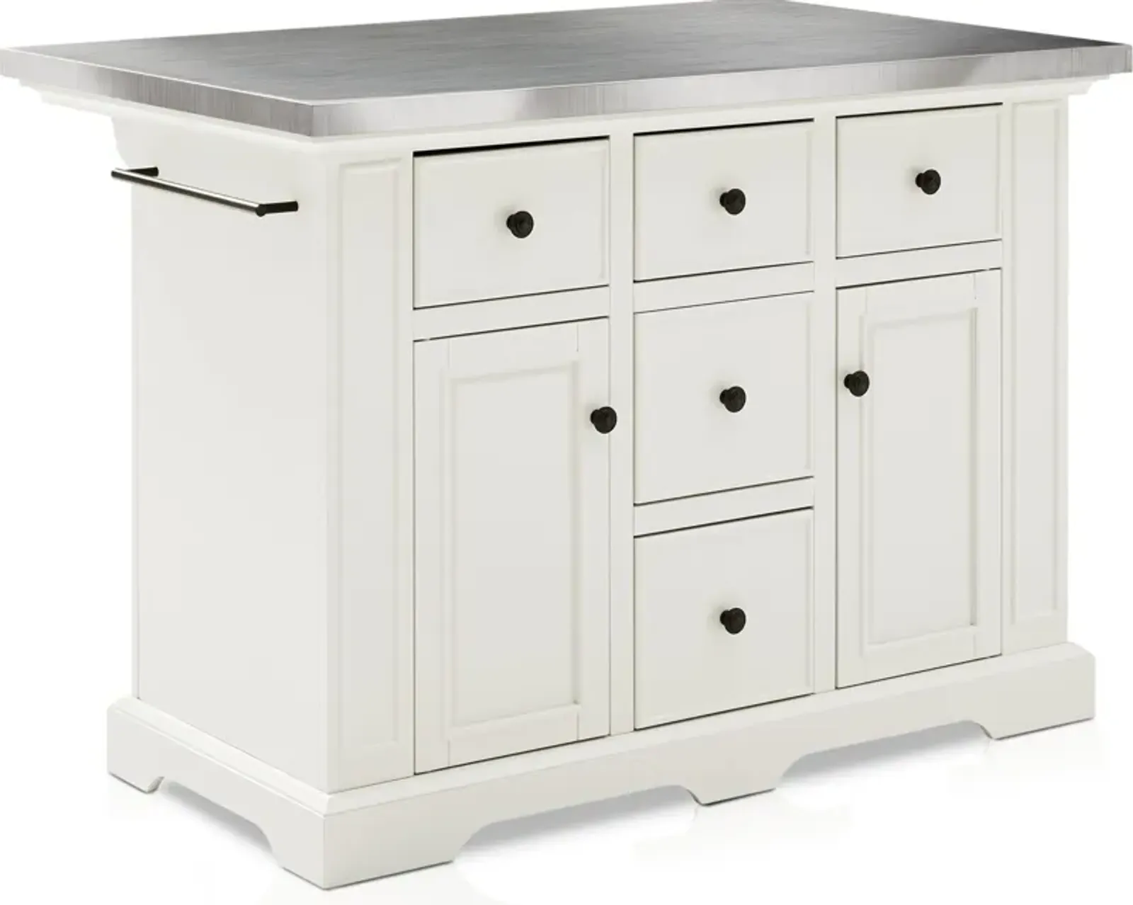 Wells Kitchen Island - White