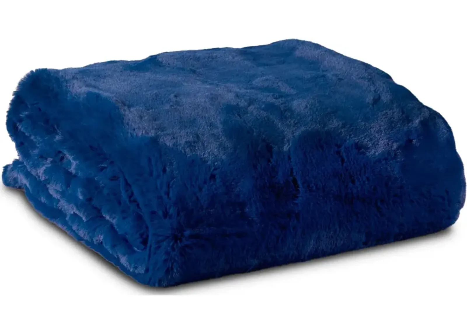 Faux Fur Throw - Big Bear Blue