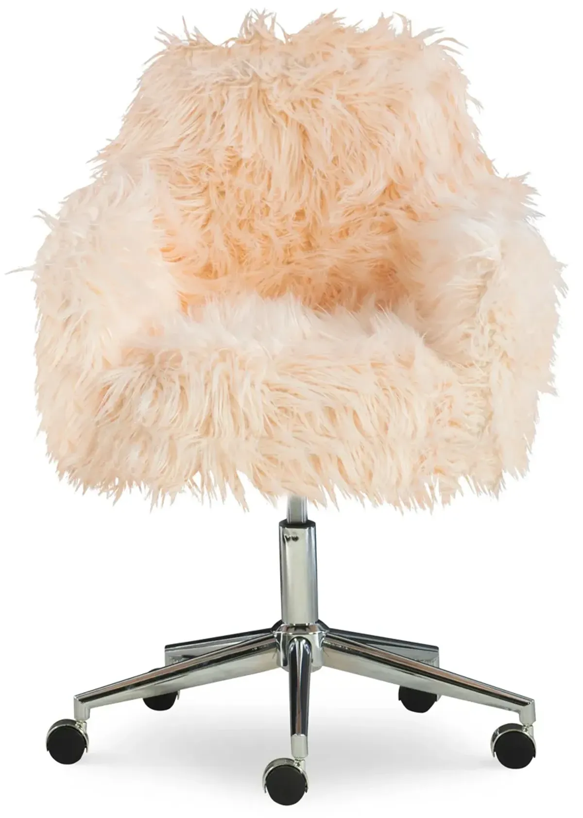 Iona Faux Fur Office Chair - Pink