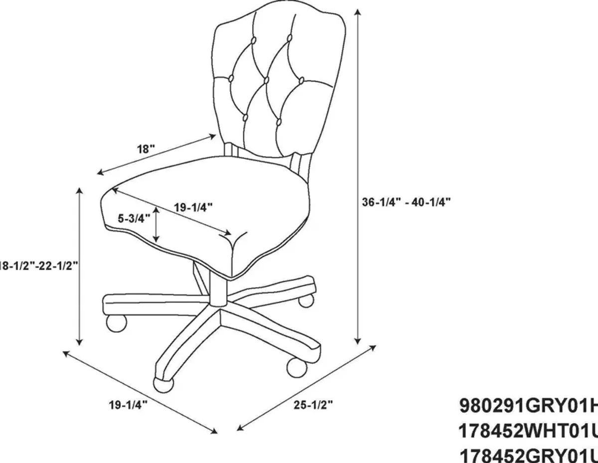 Presley Office Chair - Gray