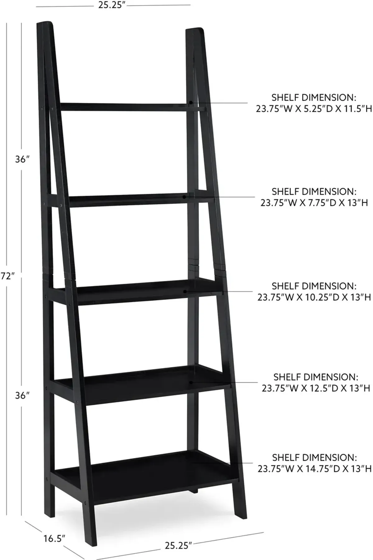 Davis Bookcase - Black