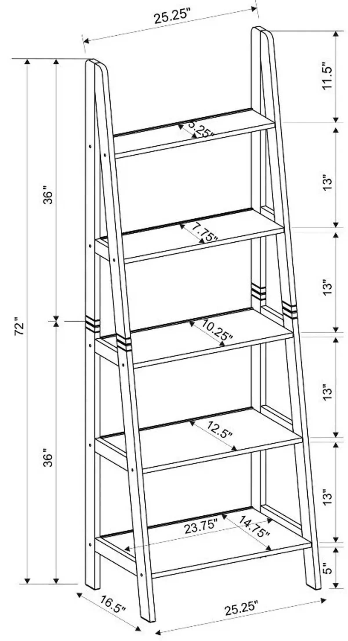 Davis Bookcase - Black