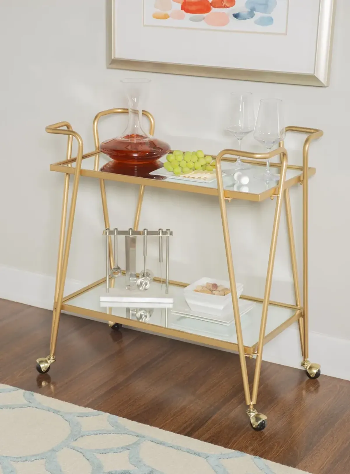 Naomi Bar Cart - Gold