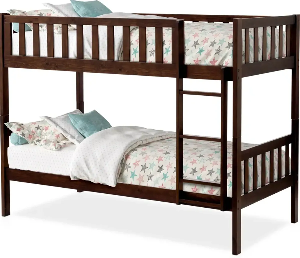 Scout Twin Over Twin Bunk Bed - Espresso