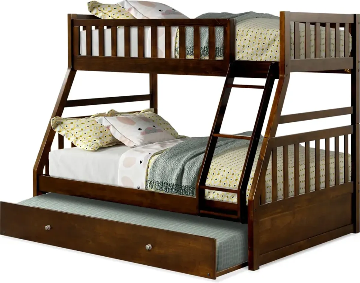 Scout Twin Over Full Trundle Bunk Bed - Espresso