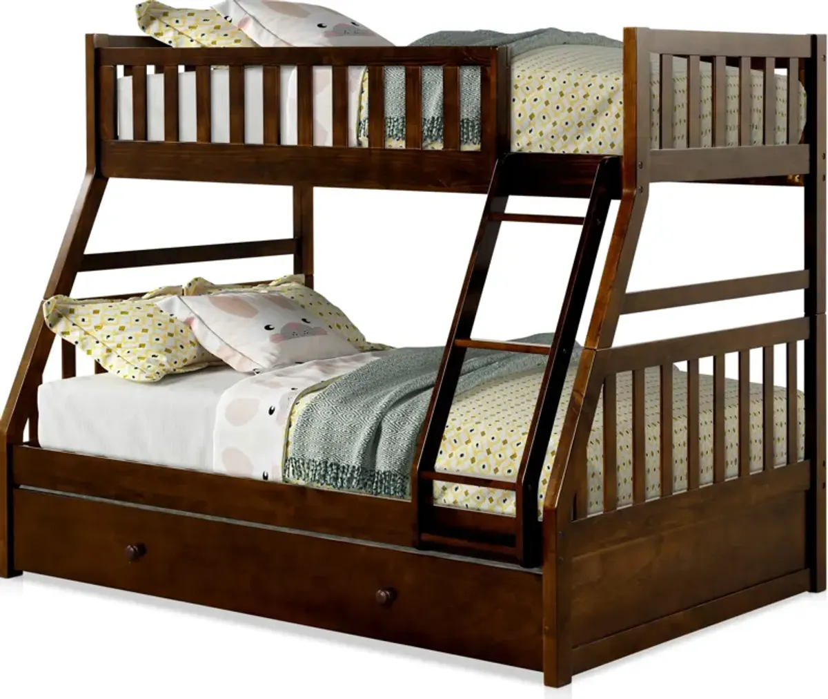 Scout Twin Over Full Trundle Bunk Bed - Espresso