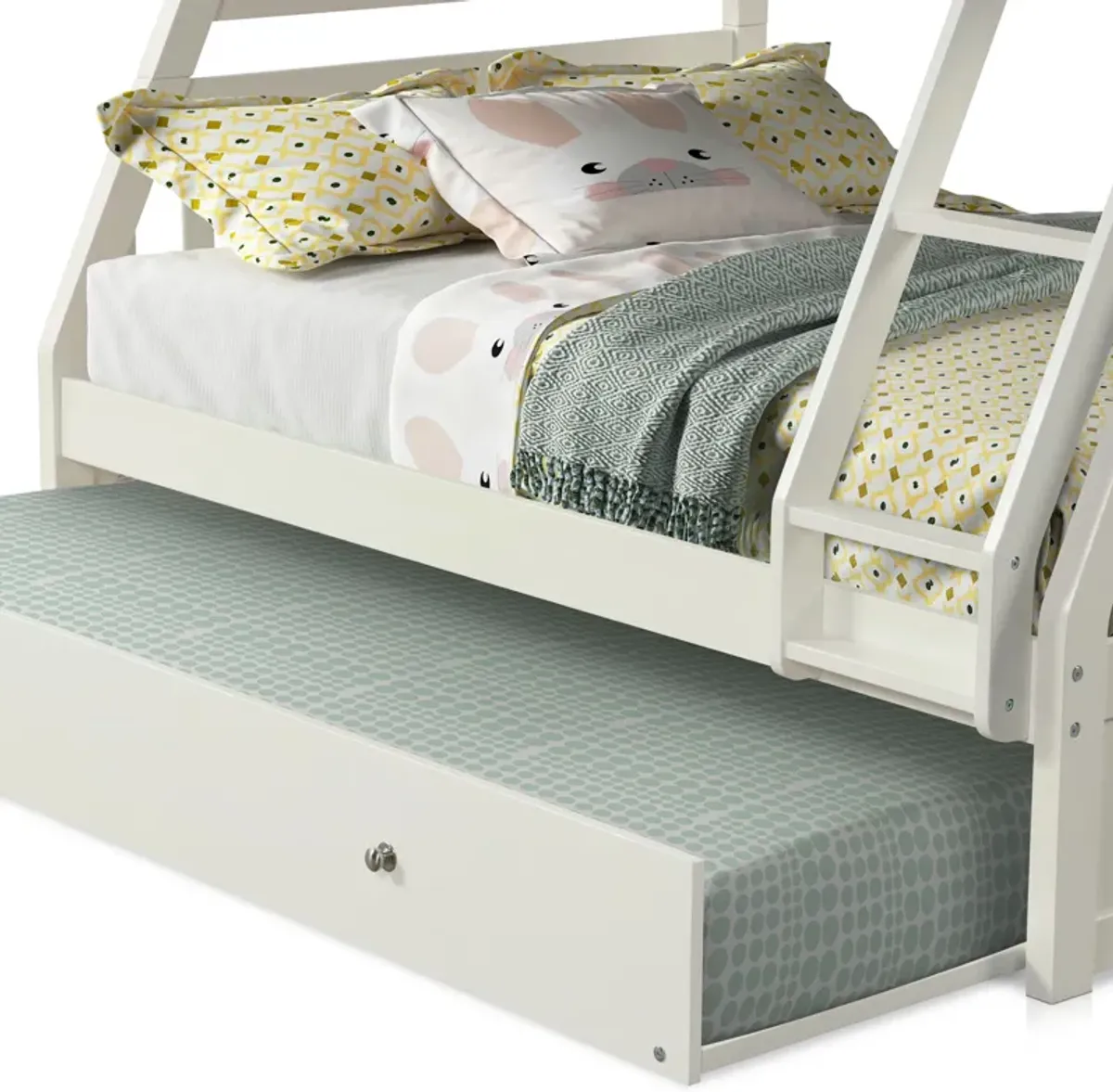 Scout Twin Over Full Trundle Bunk Bed - White