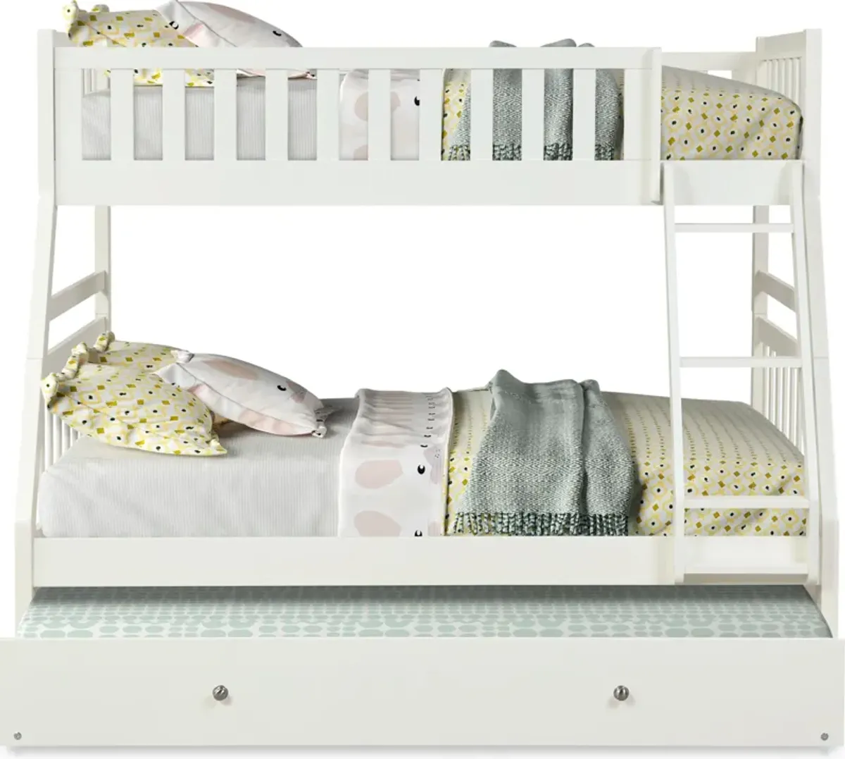 Scout Twin Over Full Trundle Bunk Bed - White