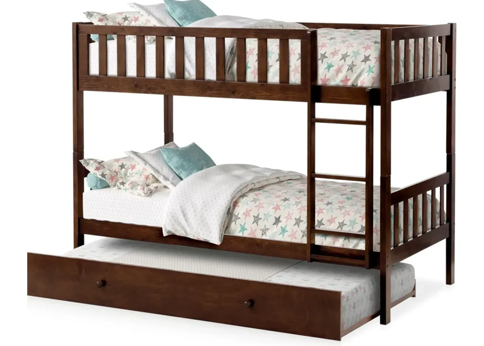 Scout Twin Over Twin Trundle Bunk Bed - Espresso