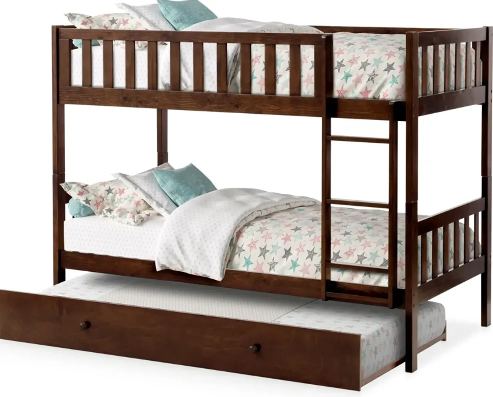 Scout Twin Over Twin Trundle Bunk Bed - Espresso