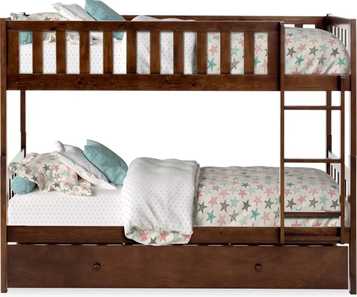 Scout Twin Over Twin Storage Bunk Bed - Espresso