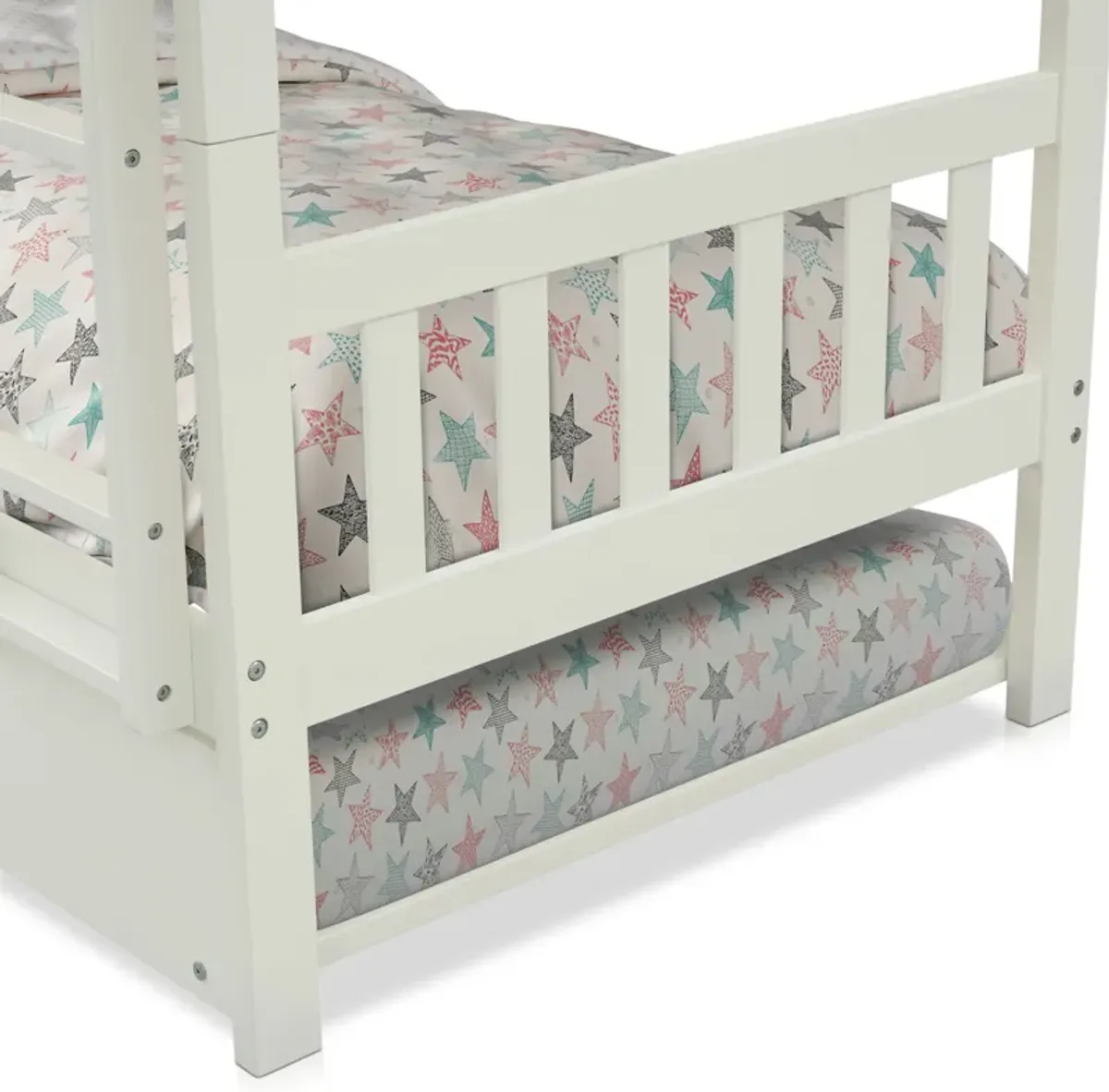 Scout Twin Over Twin Trundle Bunk Bed - White