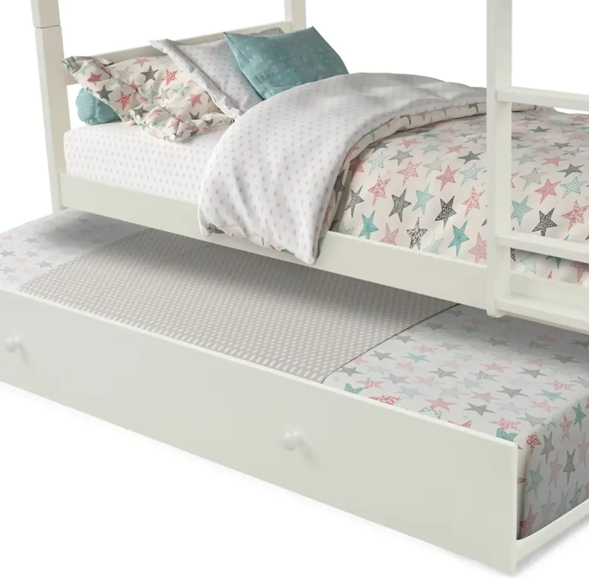 Scout Twin Over Twin Trundle Bunk Bed - White