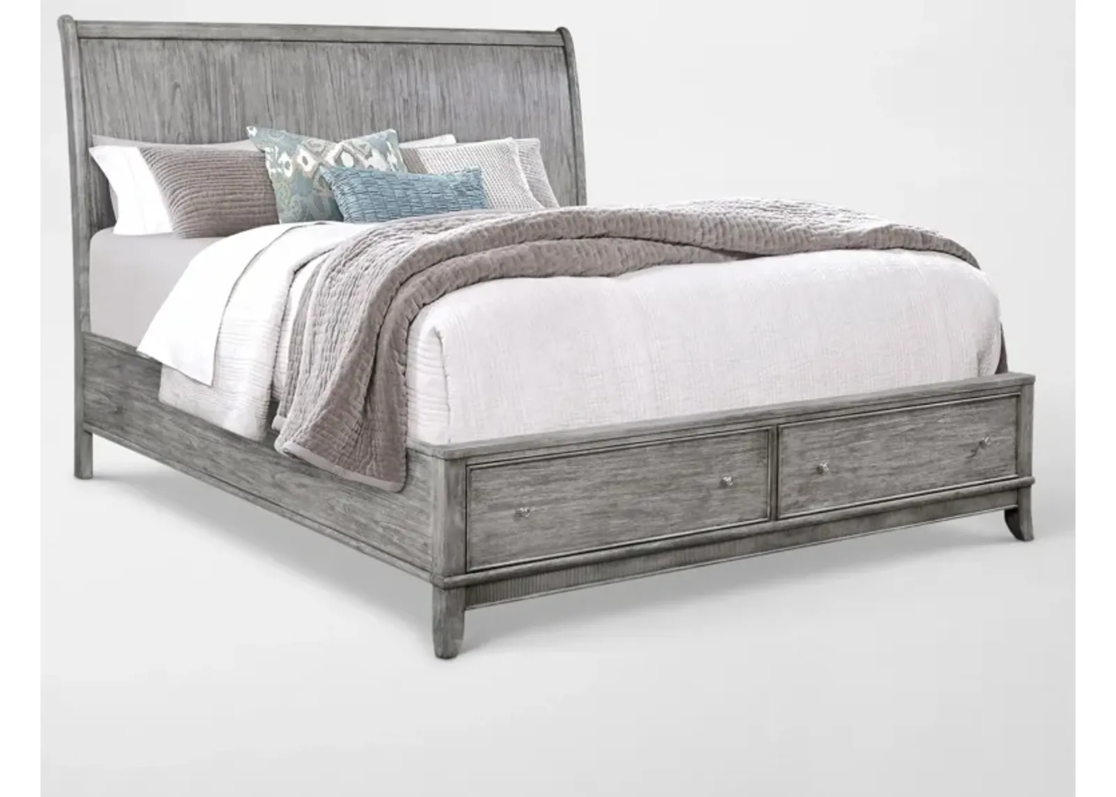 Hazel Queen Storage Bed - Gray