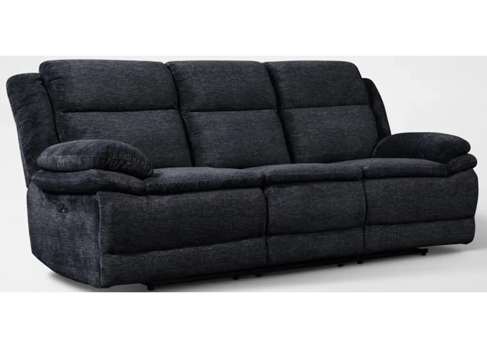 Pacific Dual-Power Reclining Sofa - Charcoal