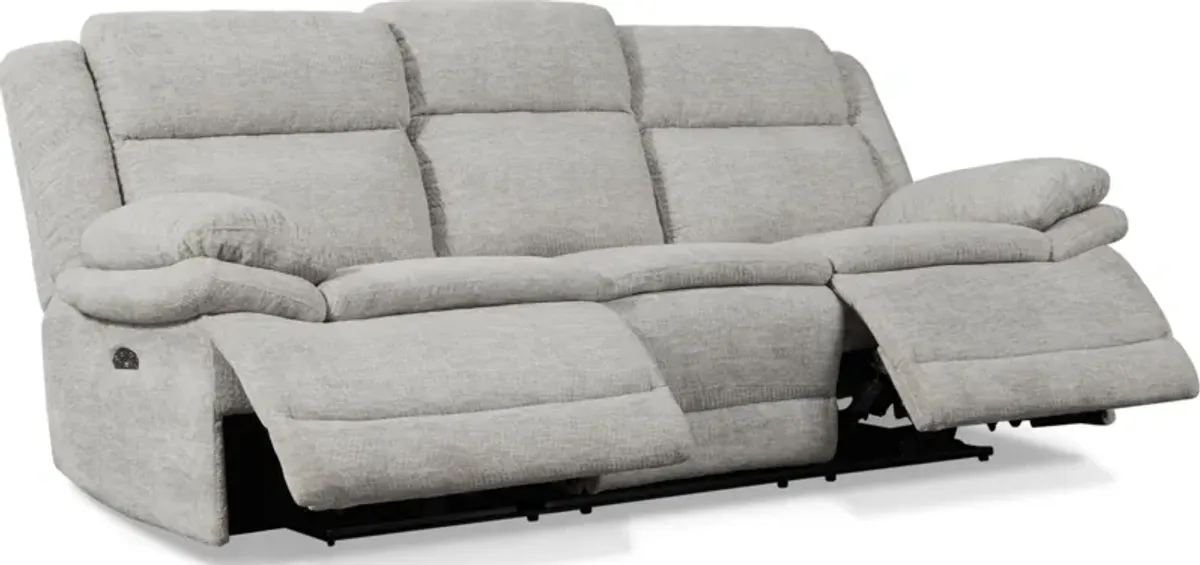 Pacific Dual-Power Reclining Sofa - Light Gray