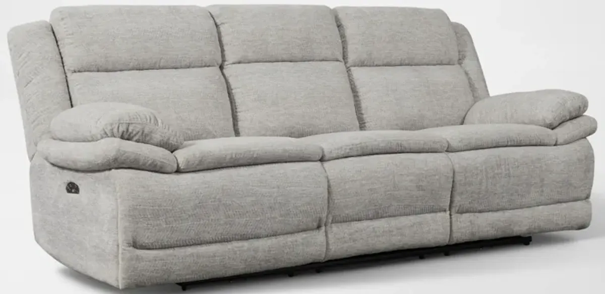 Pacific Dual-Power Reclining Sofa - Light Gray