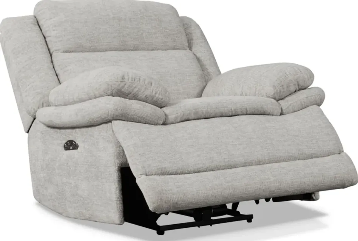 Pacific Dual-Power Recliner - Light Gray