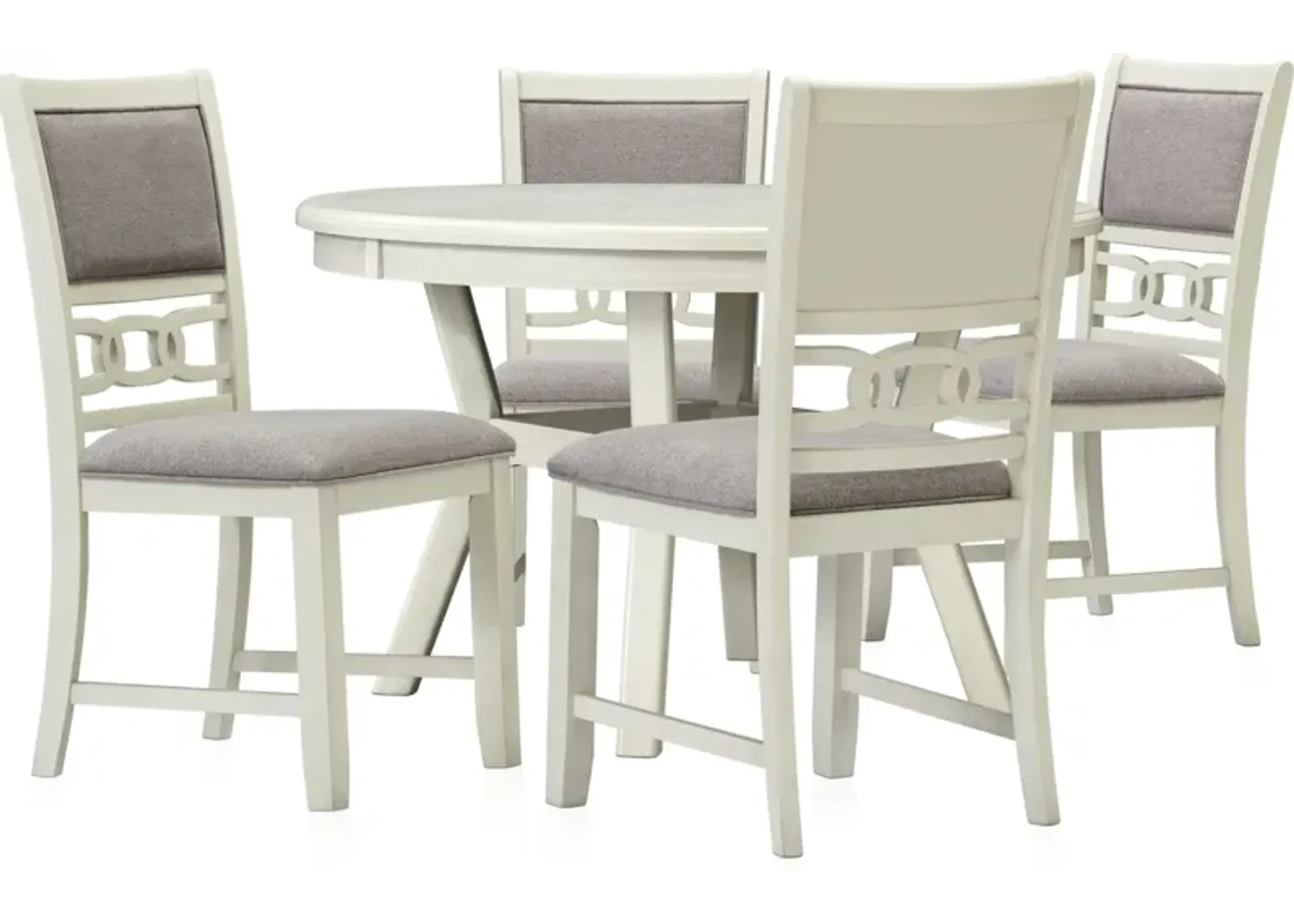 Pearson Dining Table and 4 Dining Chairs - White