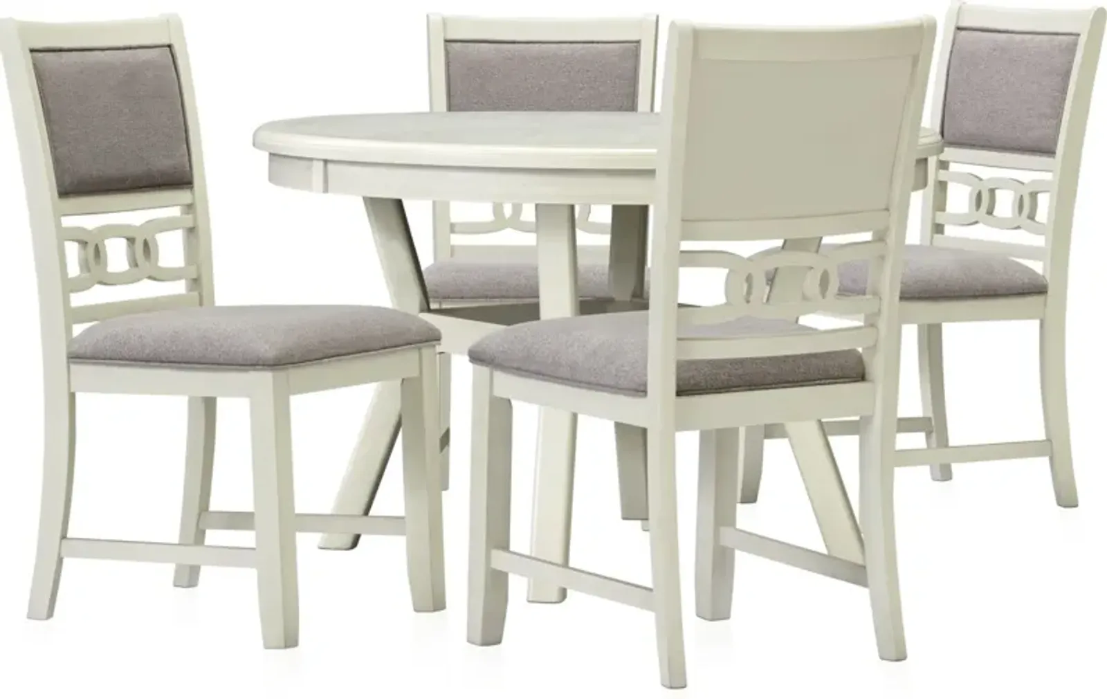 Pearson Dining Table and 4 Dining Chairs - White