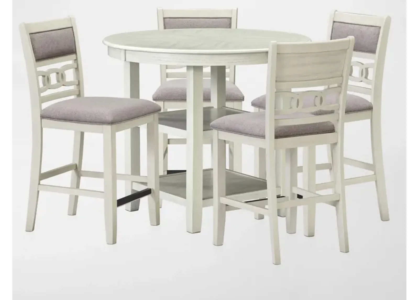 Pearson Counter-Height Dining Table and 4 Stools - White