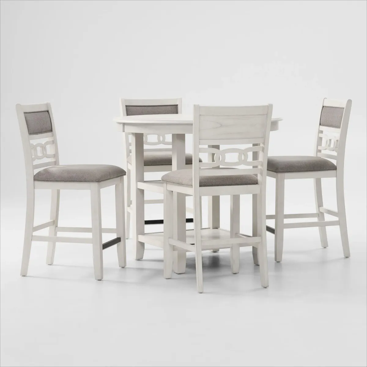 Pearson Counter-Height Dining Table and 4 Stools - White