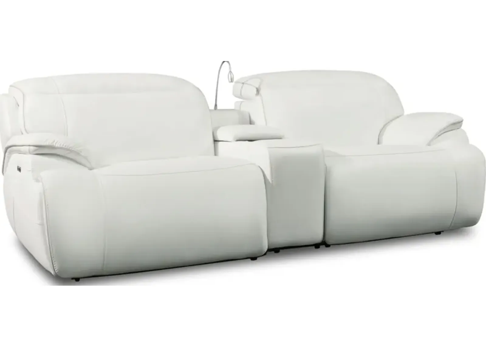 Devon Dual-Power Reclining Sofa - White