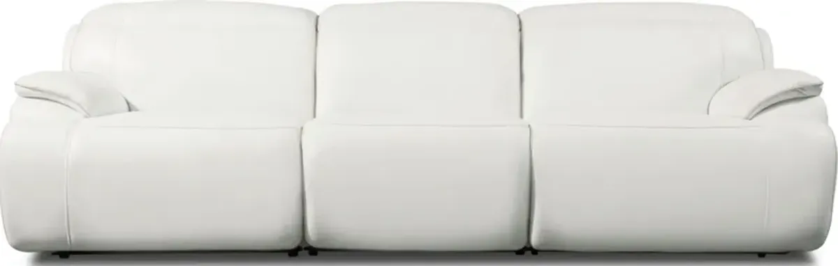 Devon Dual-Power Reclining Sofa - White