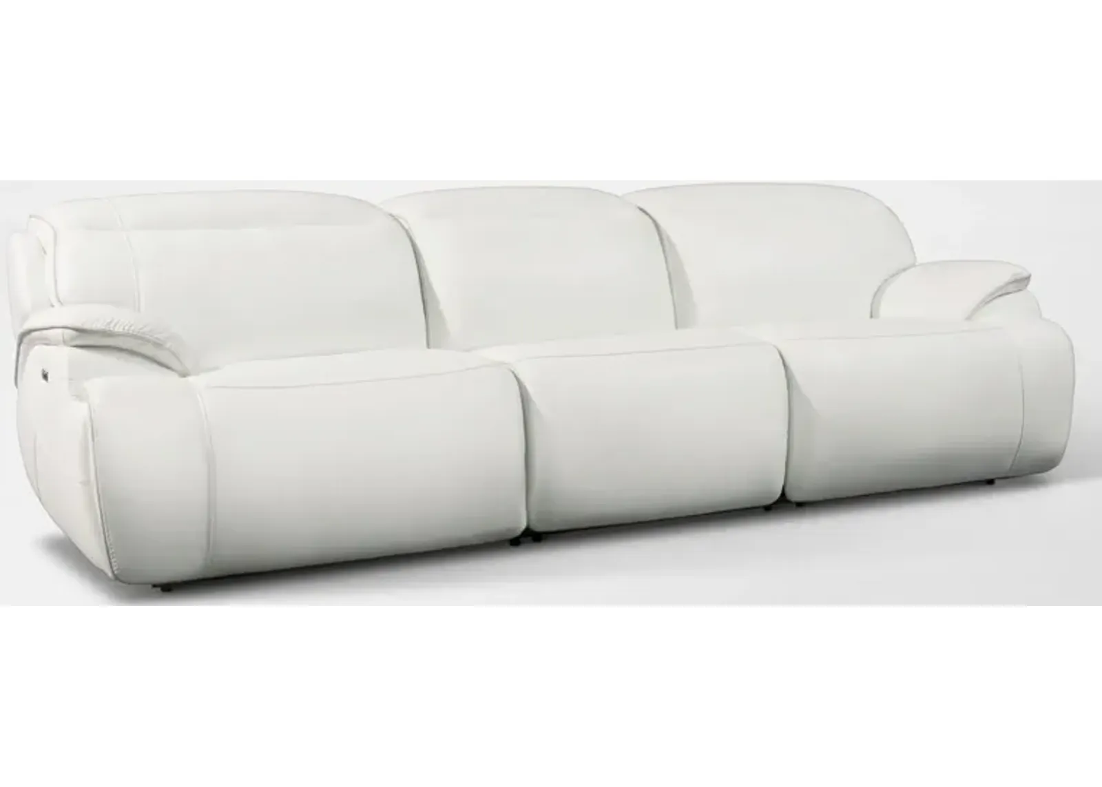 Devon Dual-Power Reclining Sofa - White