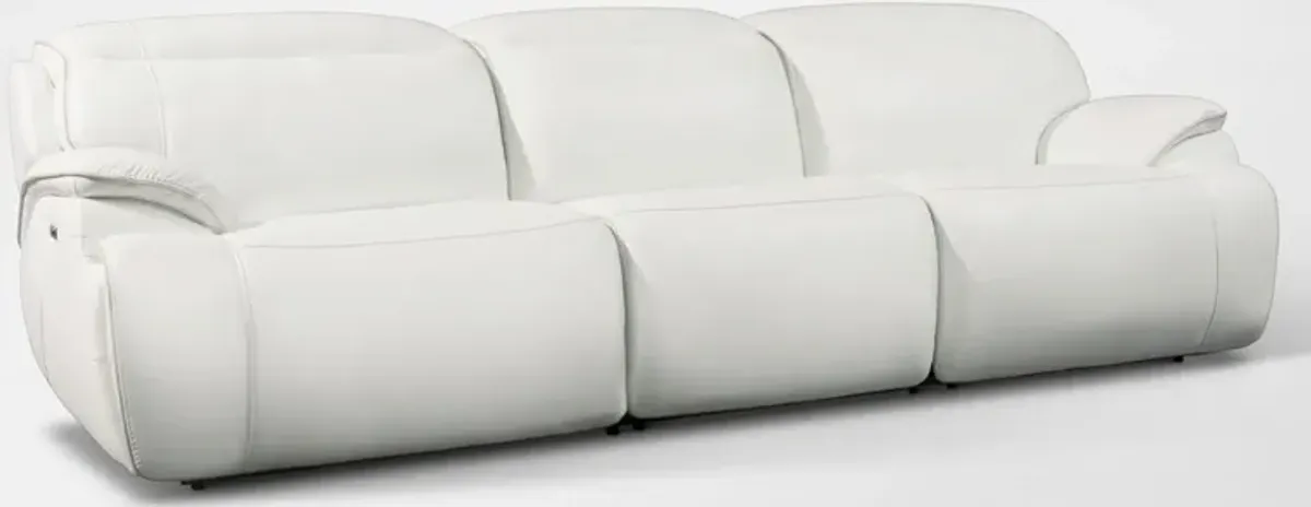 Devon Dual-Power Reclining Sofa - White