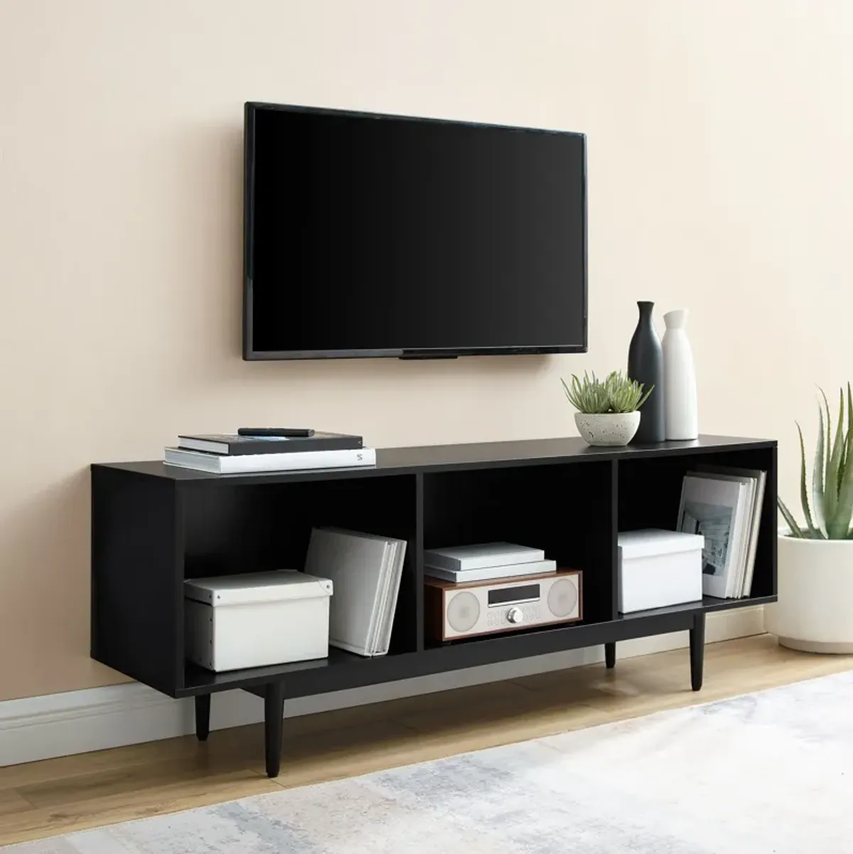 Dennis 60" Media Stand - Black