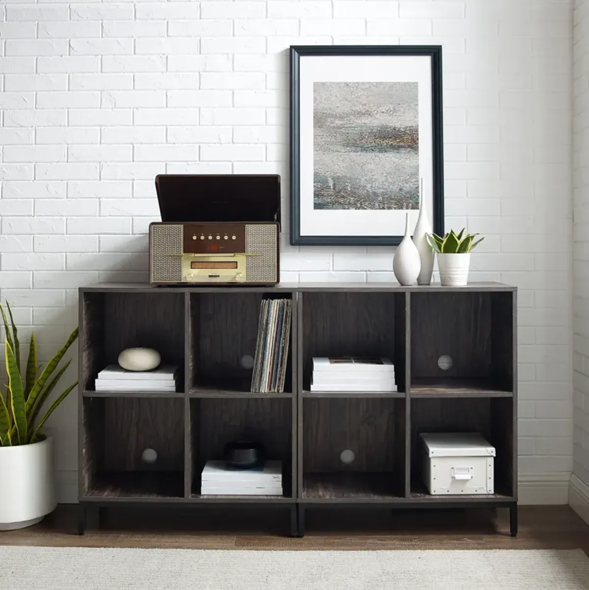 Kaplan 2-Piece Storage Cube Bookcase