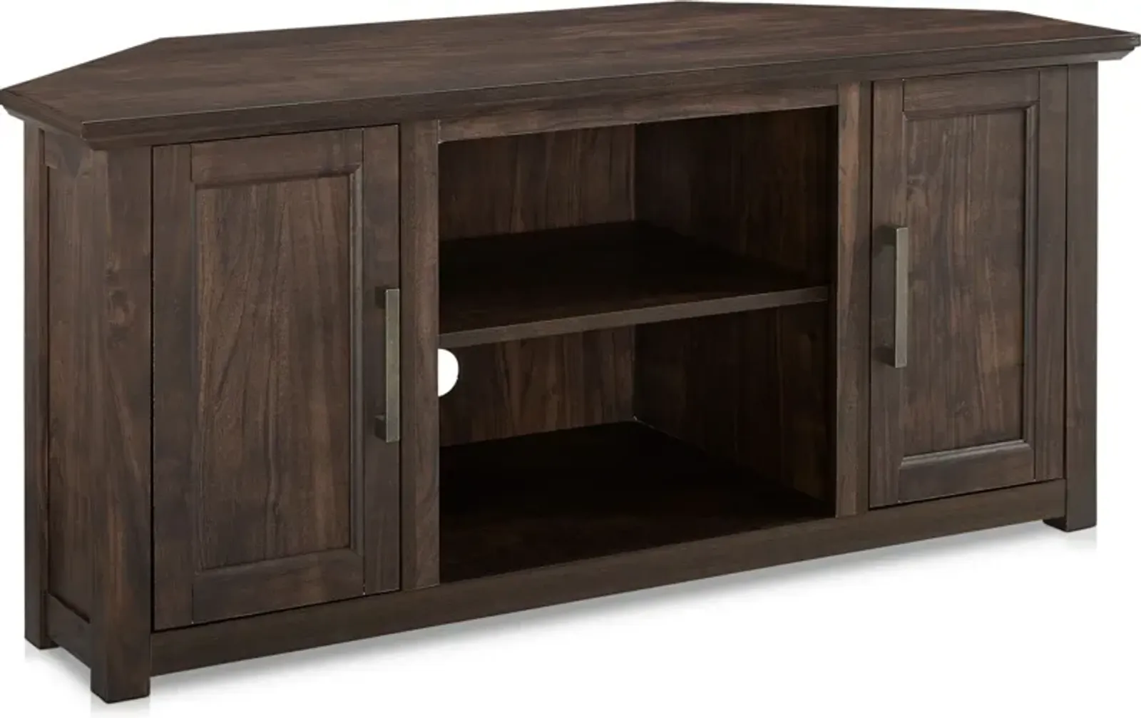 Lucas 48” Corner TV Stand - Dark Walnut