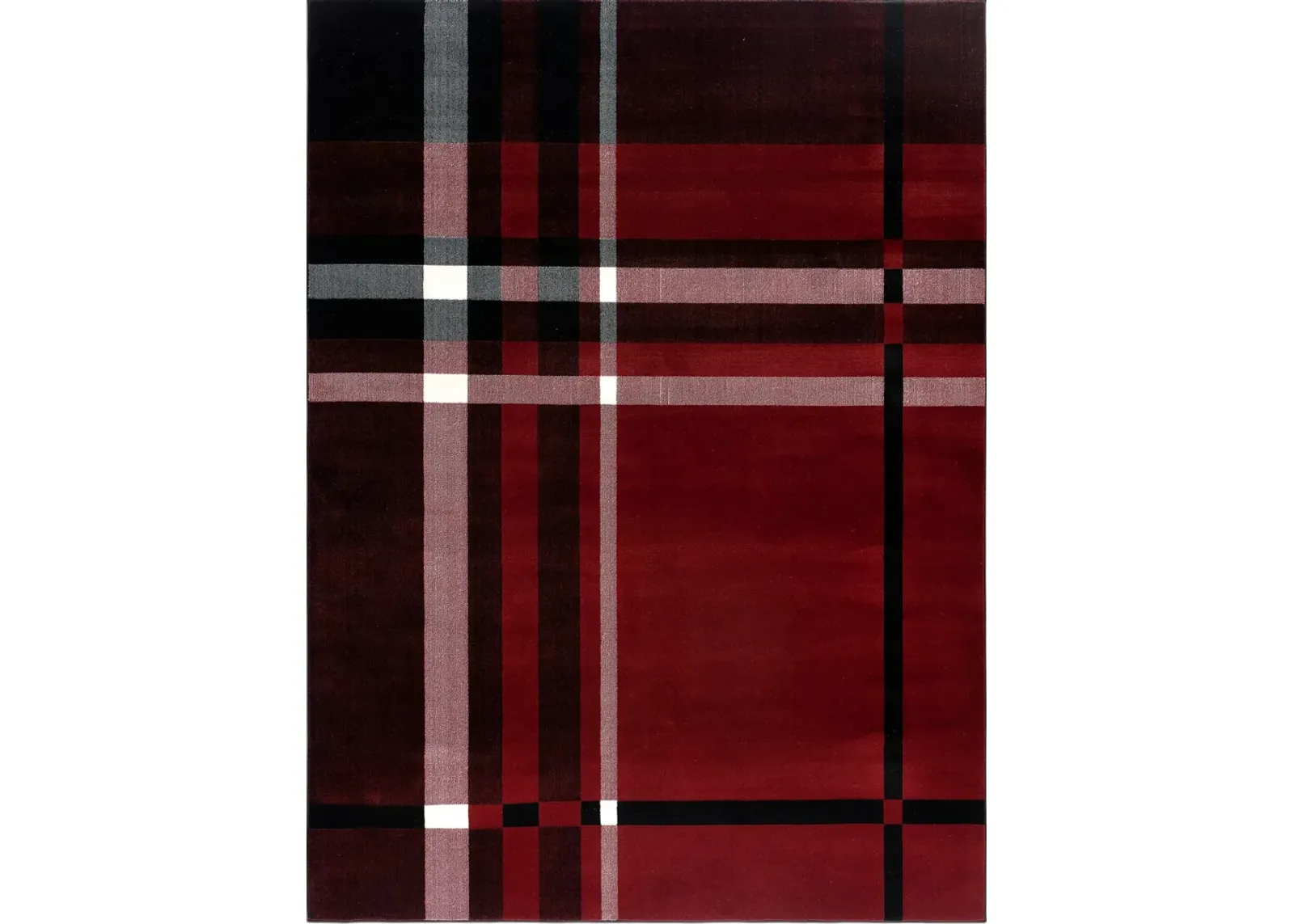 Tartan Plaid 5' X 8' Area Rug - Red