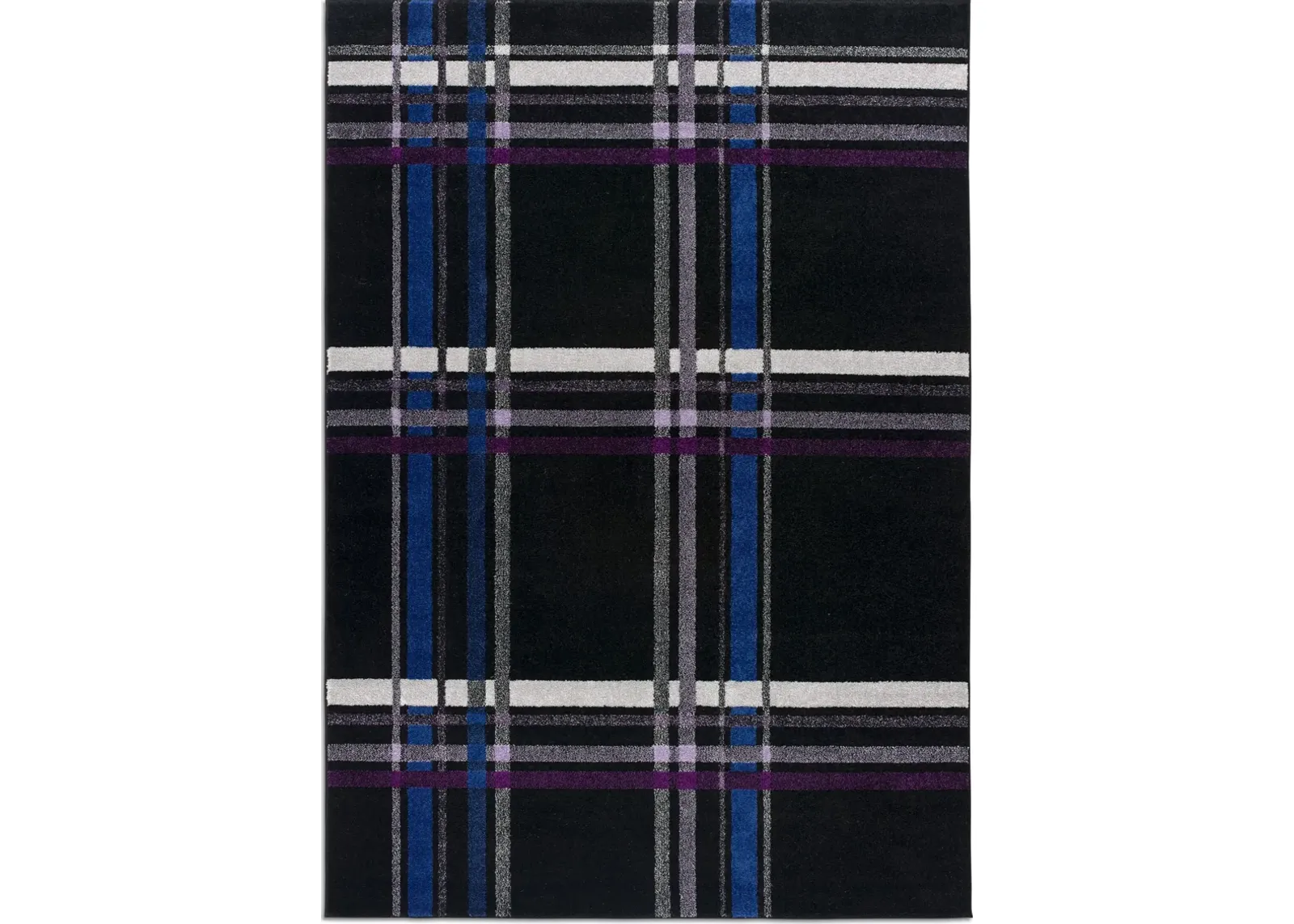 Tartan Plaid 5' X 8' Area Rug - Black