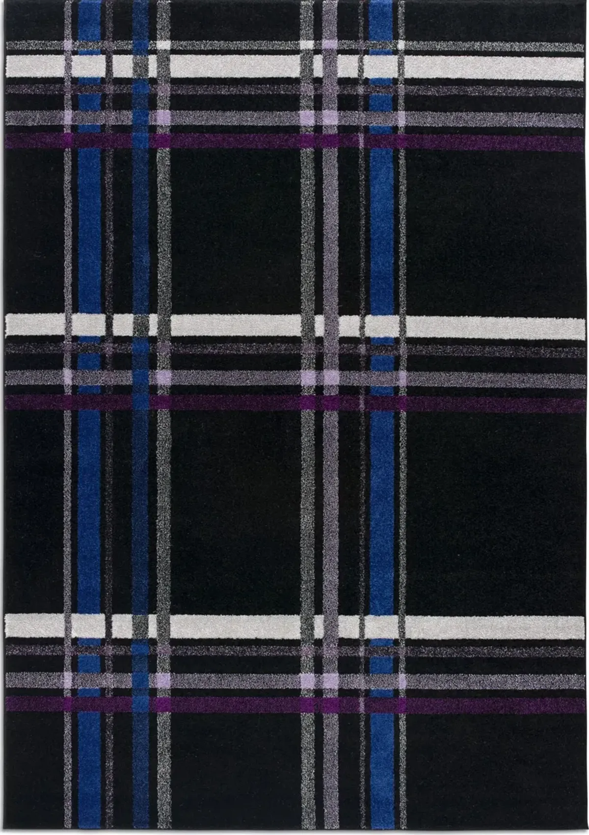 Tartan Plaid 5' X 8' Area Rug - Black