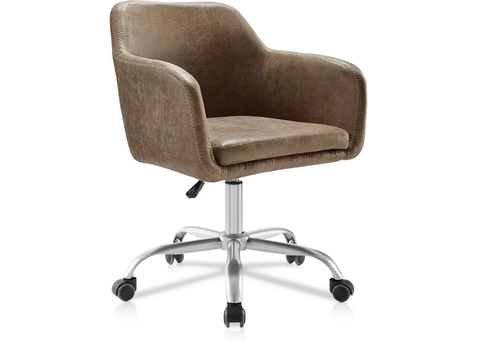 Kimika Office Chair - Brown Vegan Leather